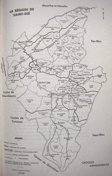 Arrondissement de Saint Dié en 1935